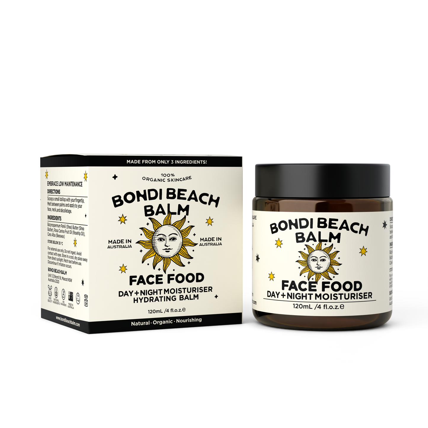 Bondi Beach Balm jar and packaging on a white background