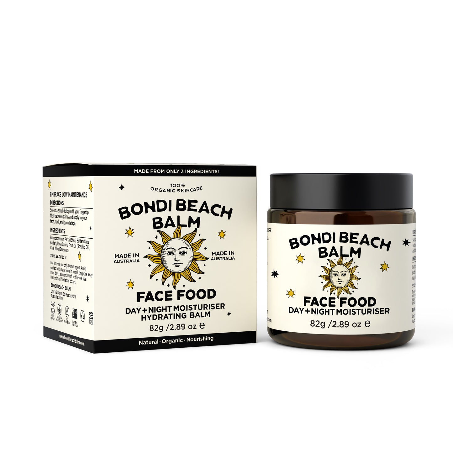 Bondi Beach Balm – FACE FOOD Organic Face Balm Moisturiser (82gm)